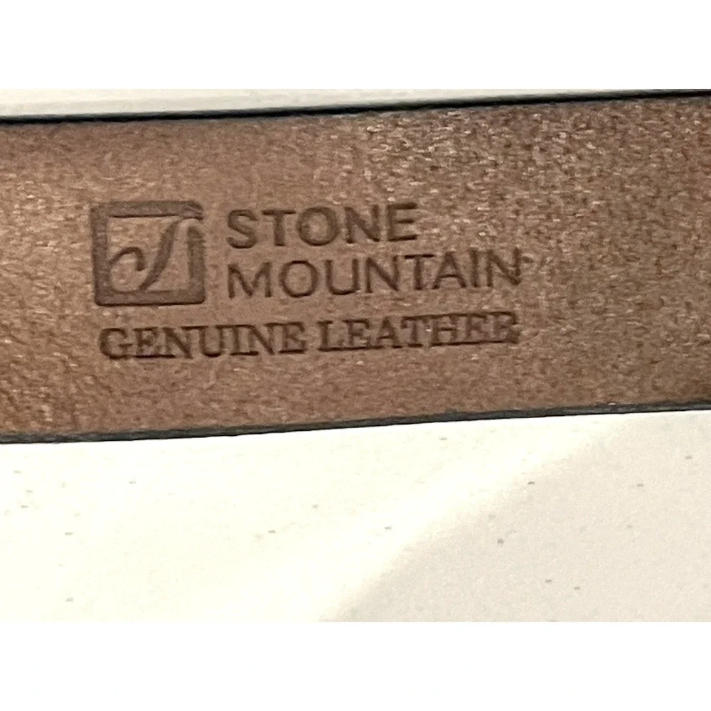 Stone‎ Mountain Men's Belt Genuine Leather Brown Size 38-40 Large Casual Work